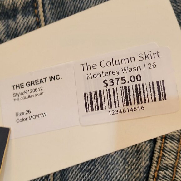 The GREAT The Column Skirt In Monterey Wash - Picture 6 of 11